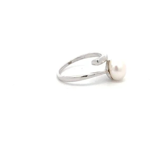 925 Sterling Silver Ring Freshwater Pearl Size 5 - Picture 5 of 5